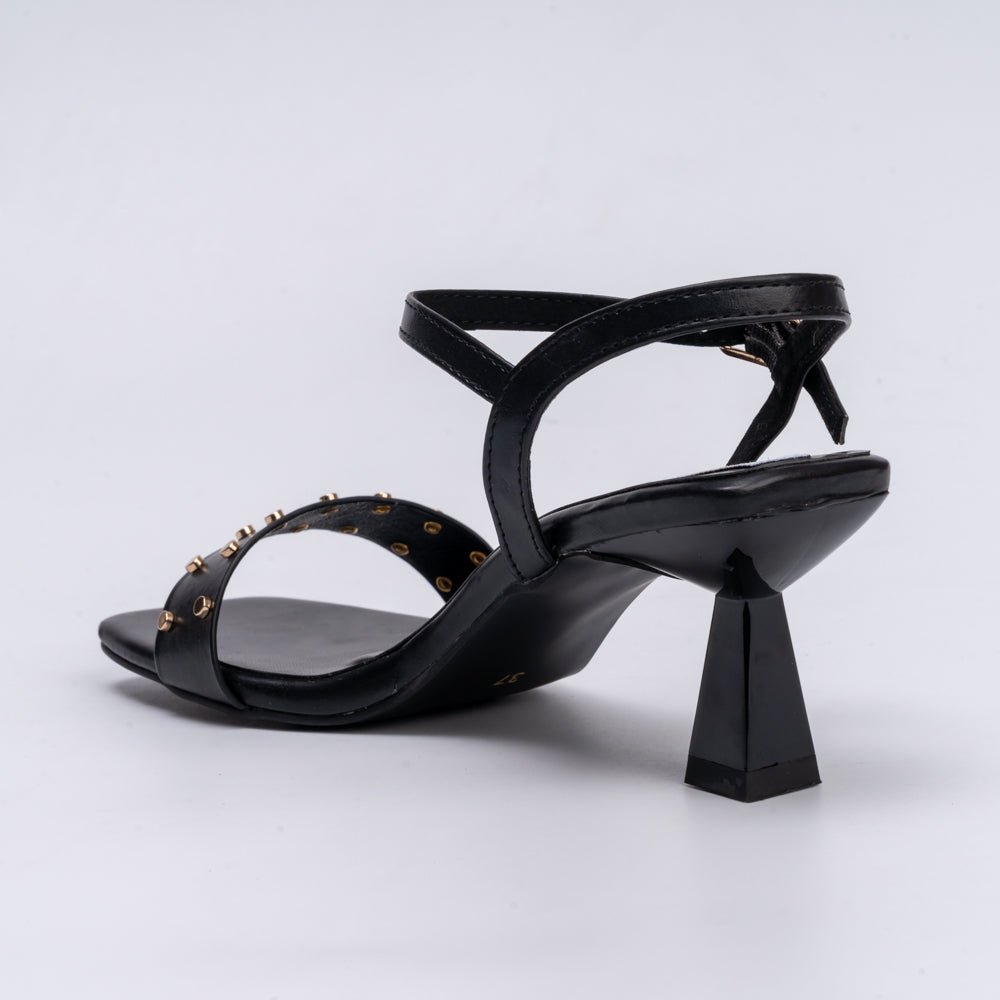 It's Giving Chique - Black Studded Heels - view 4