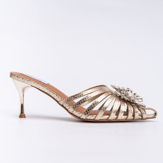 Bitch I Steal The Show - Gold Partywear Pencil Heels