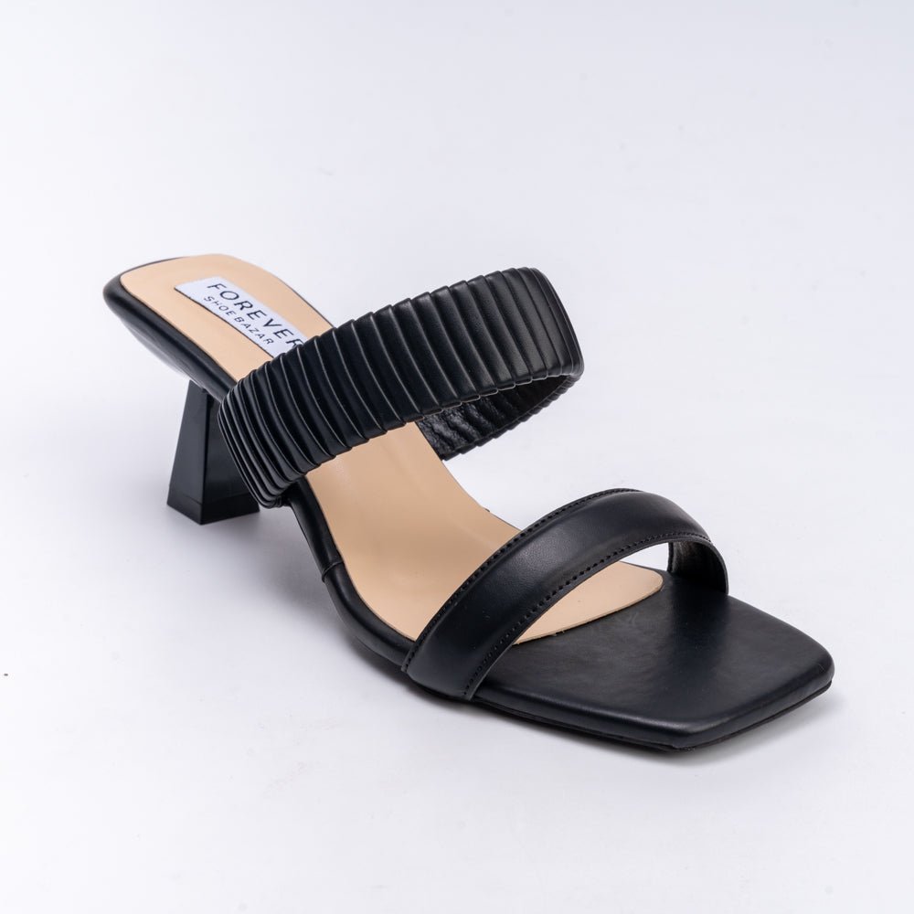 I'm Just a Girl - Black Casual Heels - view 4