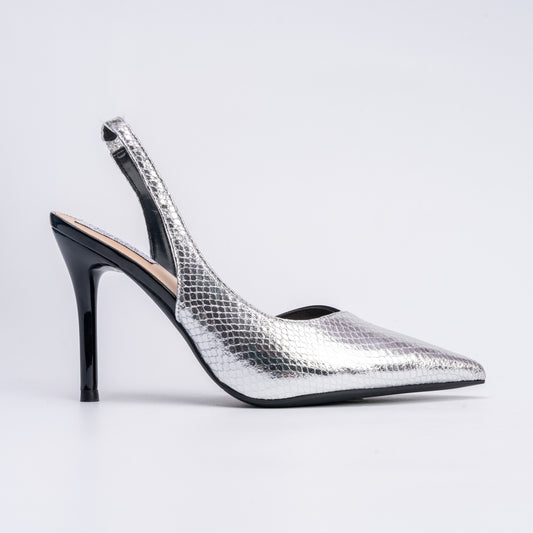 Don’t Talk To Me - Silver Partywear Heels