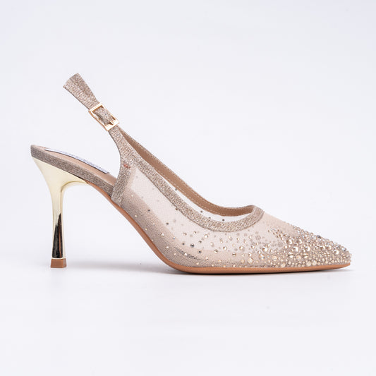 Say My Name? - Gold Party Heels