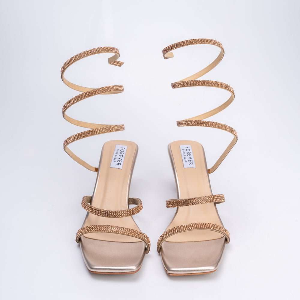 It's A Situationship - Gold Partywear Heels - view 4