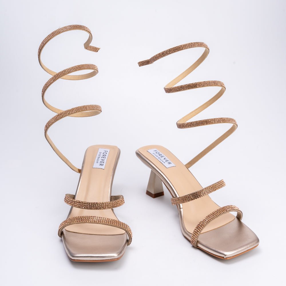 It's A Situationship - Gold Partywear Heels - view 6