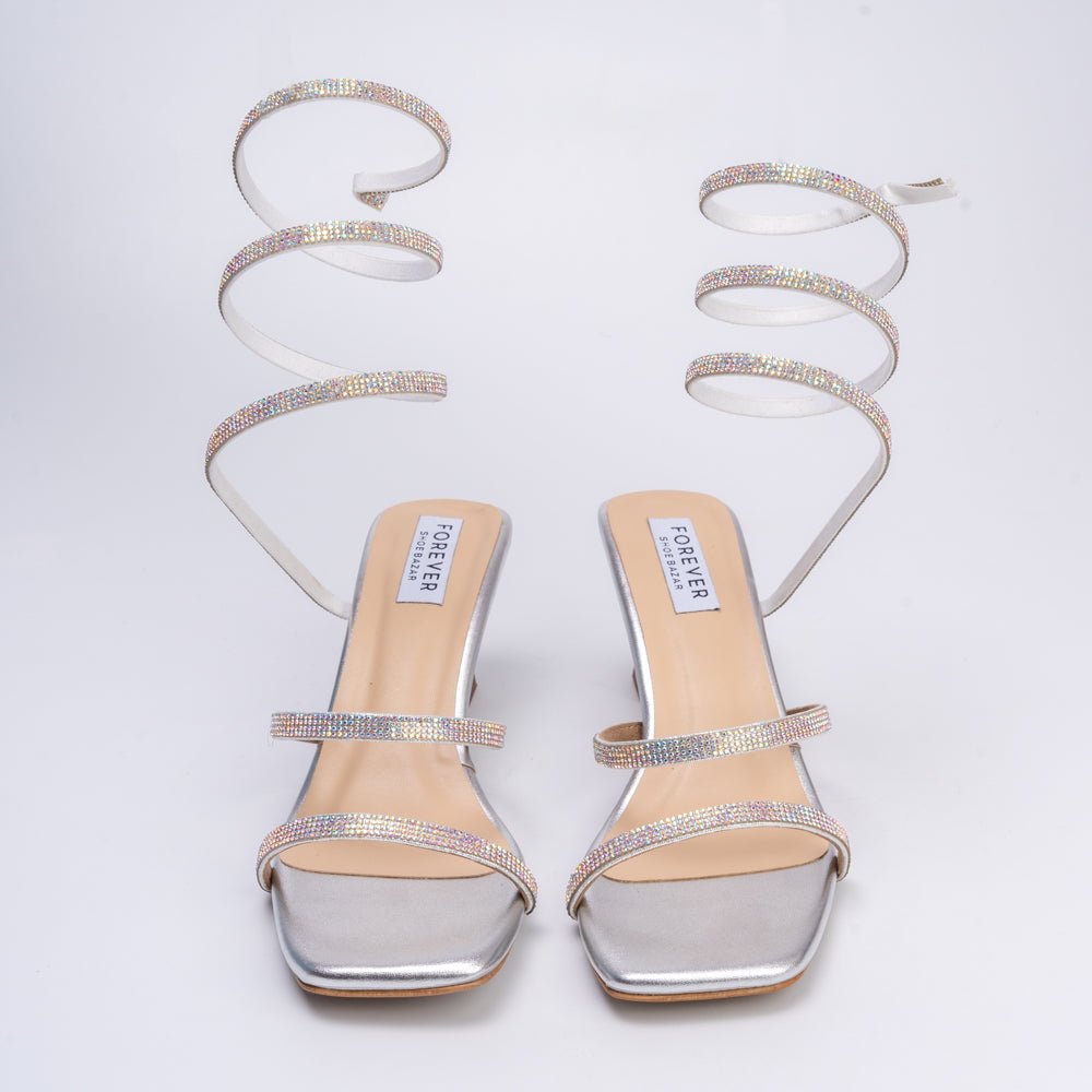 It's A Situationship - Silver Partywear Heels - view 4