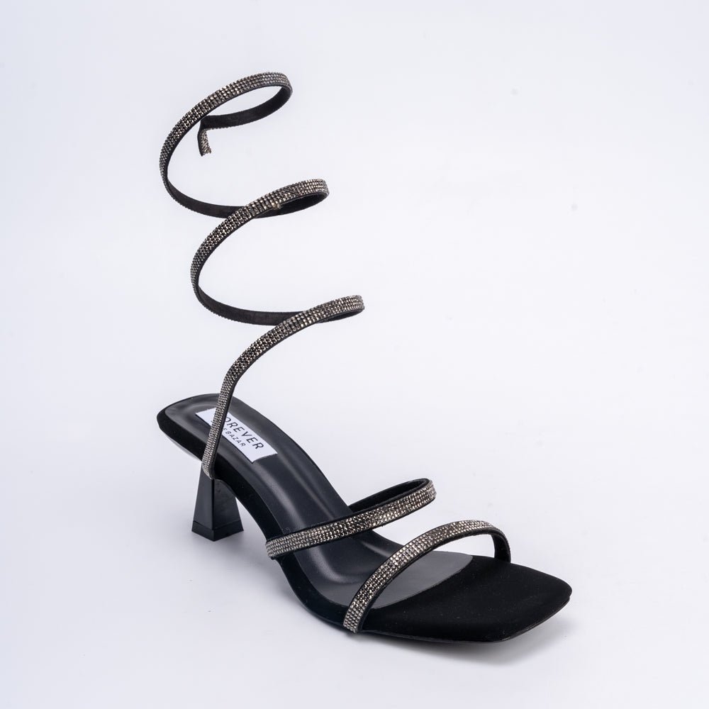 It's A Situationship - Black Partywear Heels - view 4