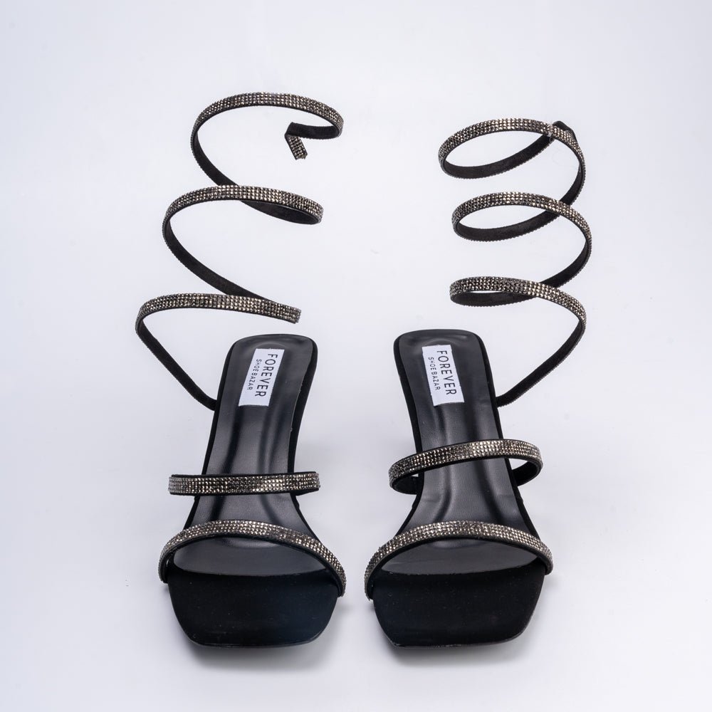 It's A Situationship - Black Partywear Heels - view 7