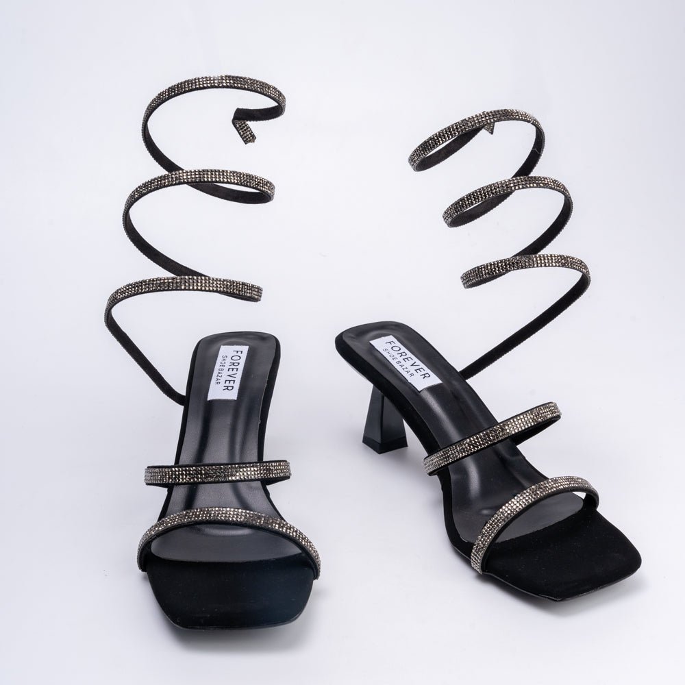 It's A Situationship - Black Partywear Heels - view 6