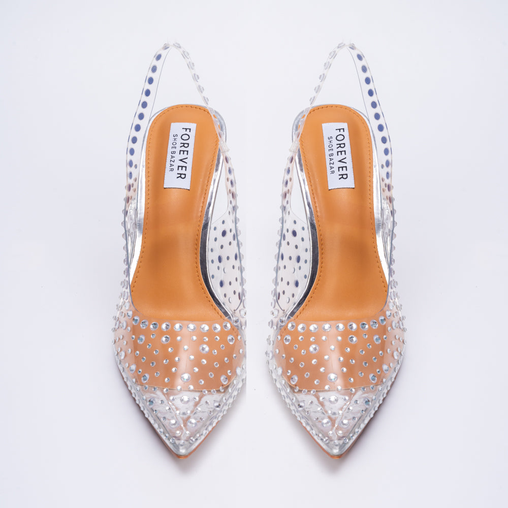 Sexy Cindrella - Silver Party Heels - view 5