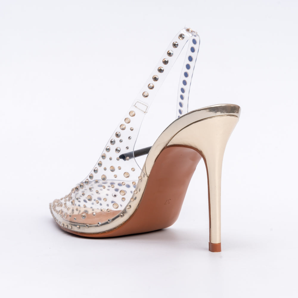 Sexy Cindrella - Gold Party Heels - view 7