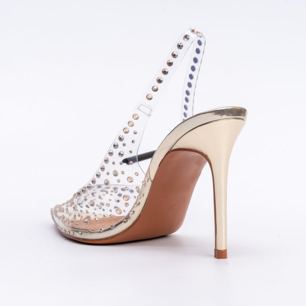 Sexy Cindrella - Gold Party Heels - view 7