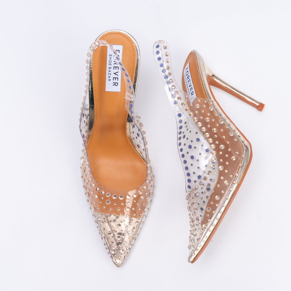 Sexy Cindrella - Gold Party Heels - view 6