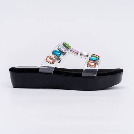 Harleys In Hawai - Studded Black Partywear Slippers