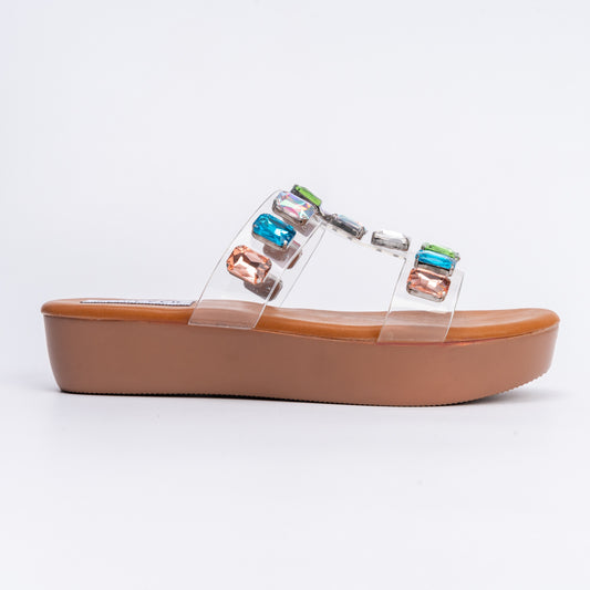 Harleys In Hawai - Studded Tan Partywear Slippers