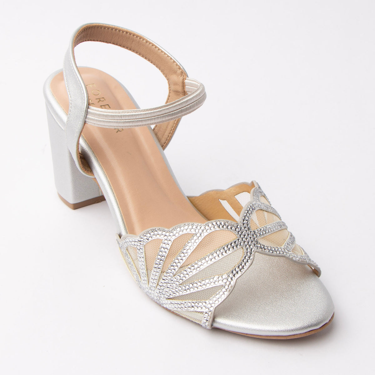 Butterfly Effect - Silver Block Heels - view 2