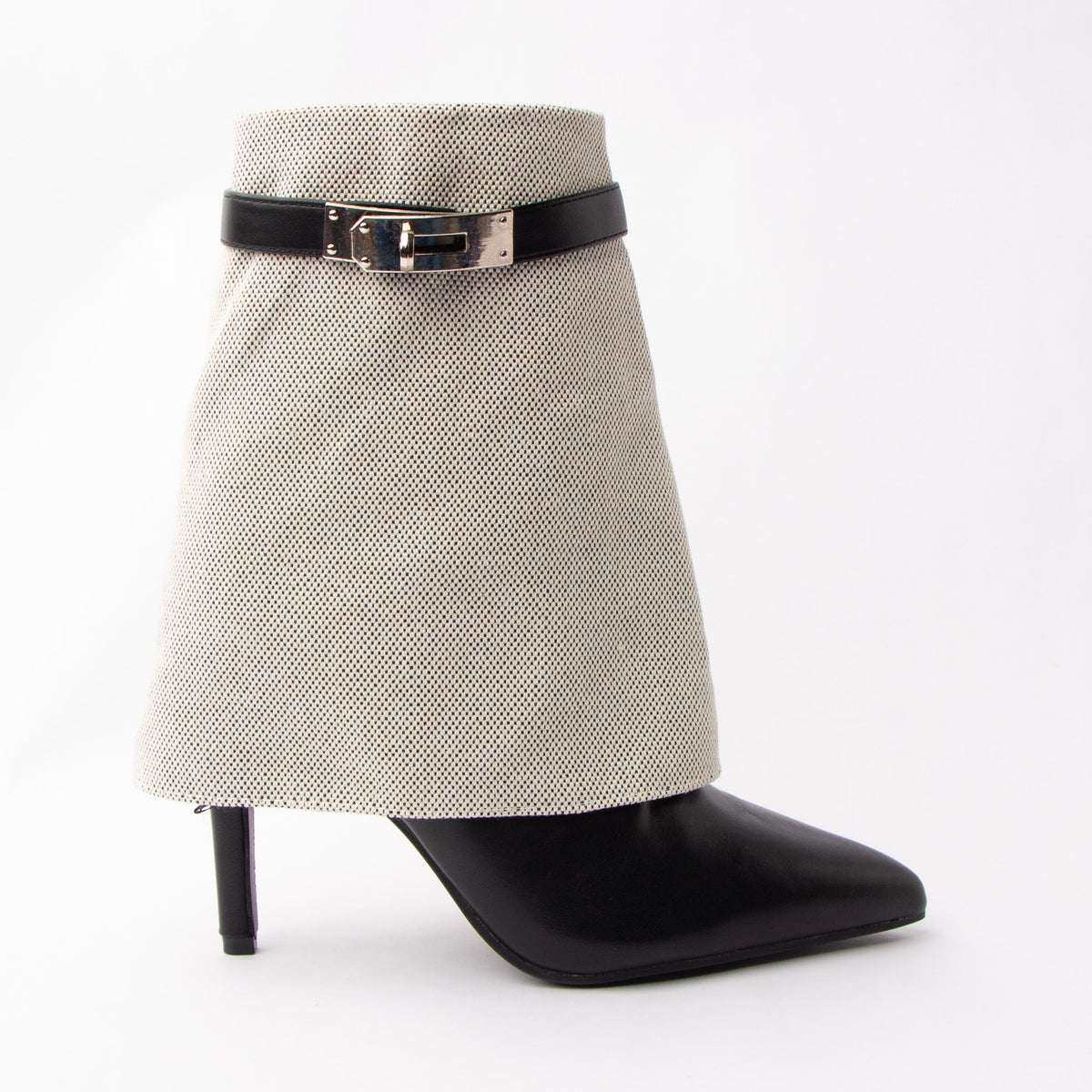 Cuff Couture - Black Fold Over Ankle Boots