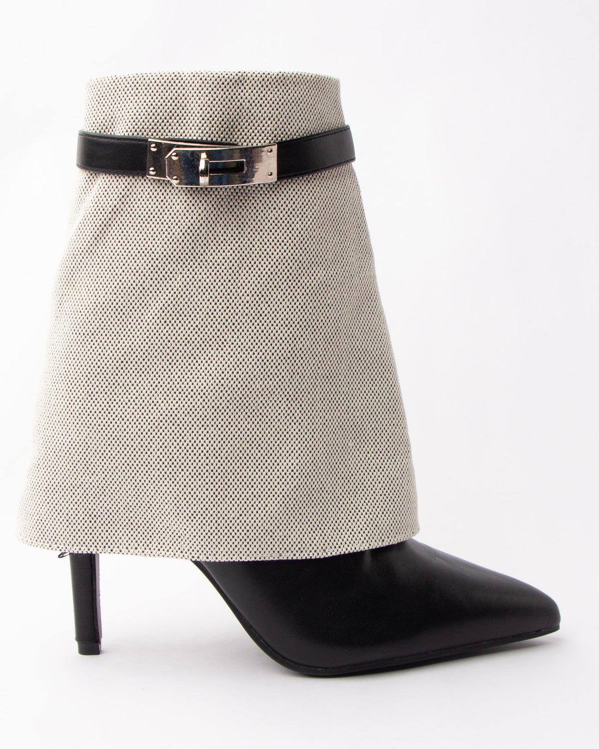 Cuff Couture - Black Fold Over Ankle Boots