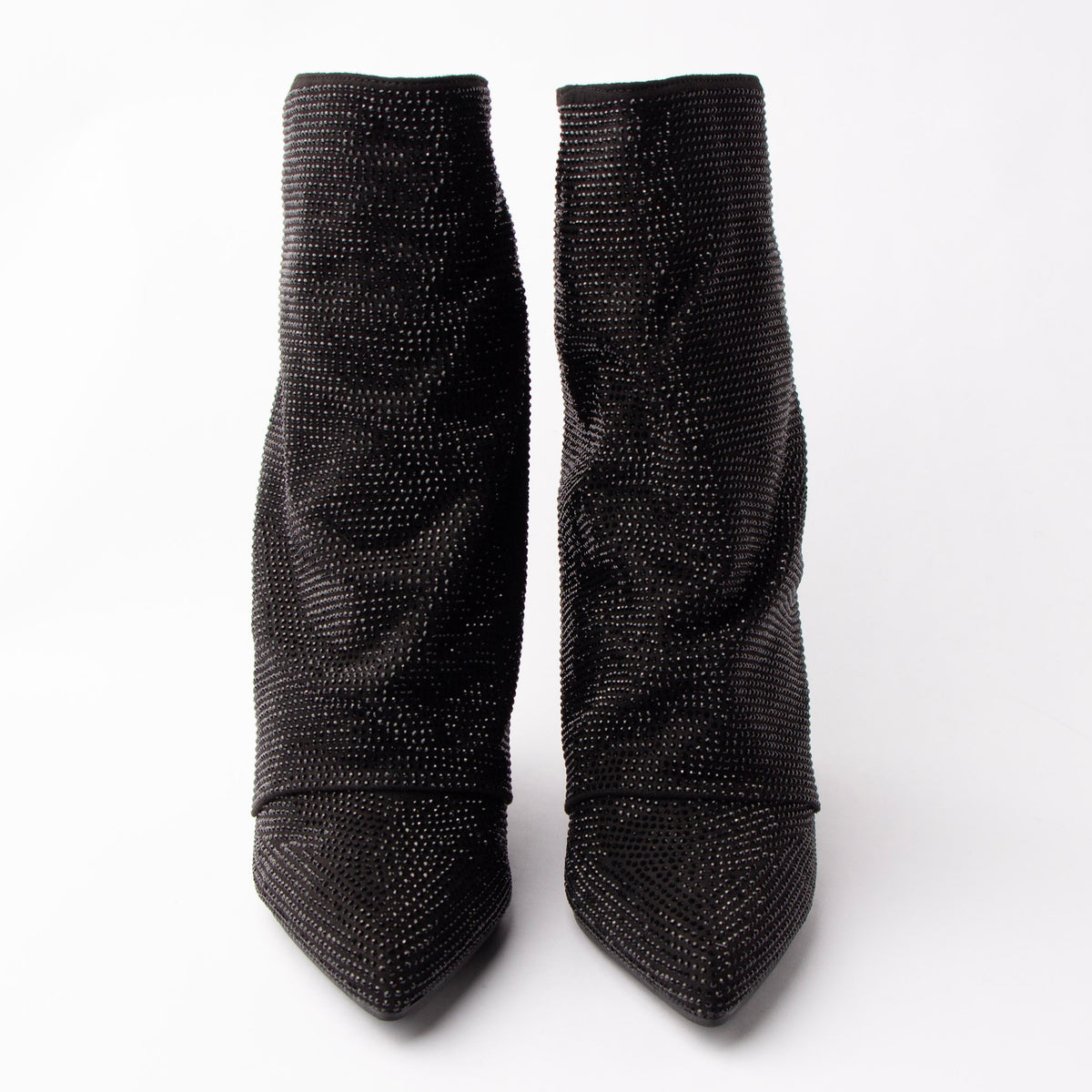 Midnight Fold - Black Embellished Ankle Boots - view 5