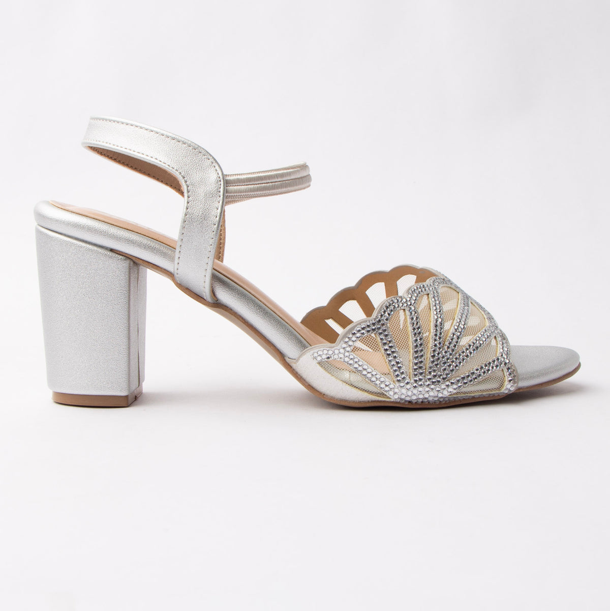 Butterfly Effect - Silver Block Heels