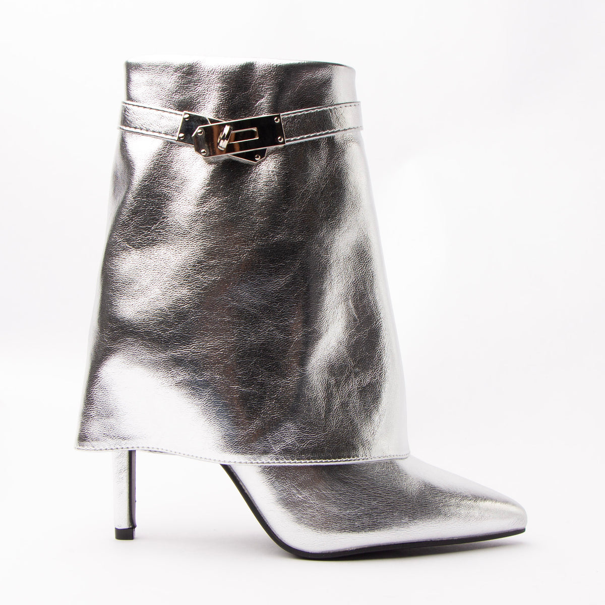 Molten Muse - Silver Metallic Ankle Boots