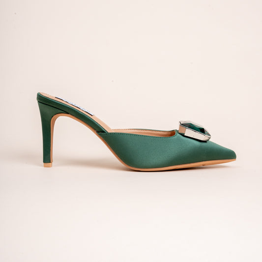 Live The Night - Green Partywear Pencil Heels
