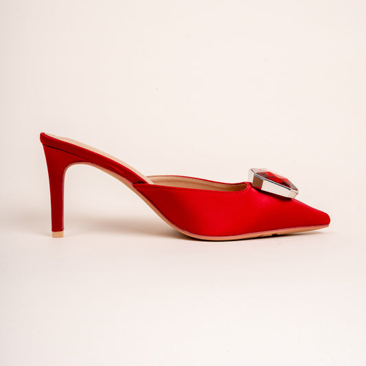 Live The Night - Red Partywear Pencil Heels