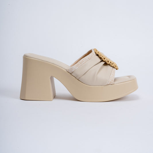 High Standards - Beige Block Heels