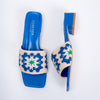 Bohemian Bliss - Blue Crochet Slide-on