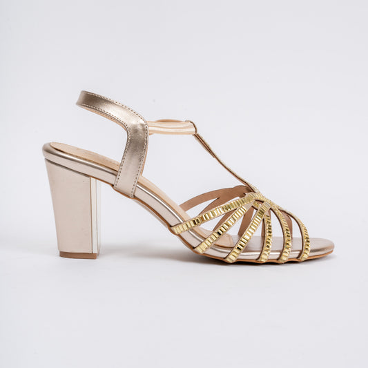 Hold My Beer - Gold Partywear Heels