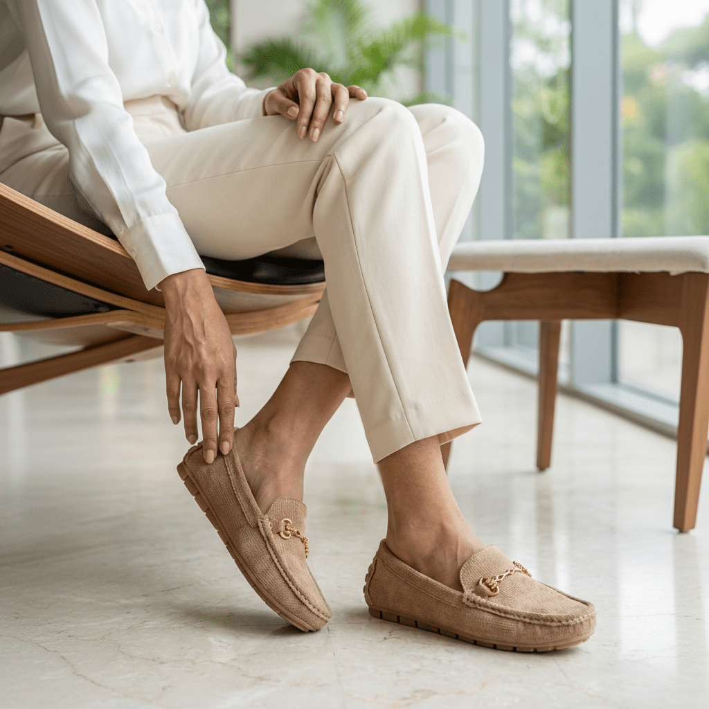 Elegance Drive - Khaki Loafers