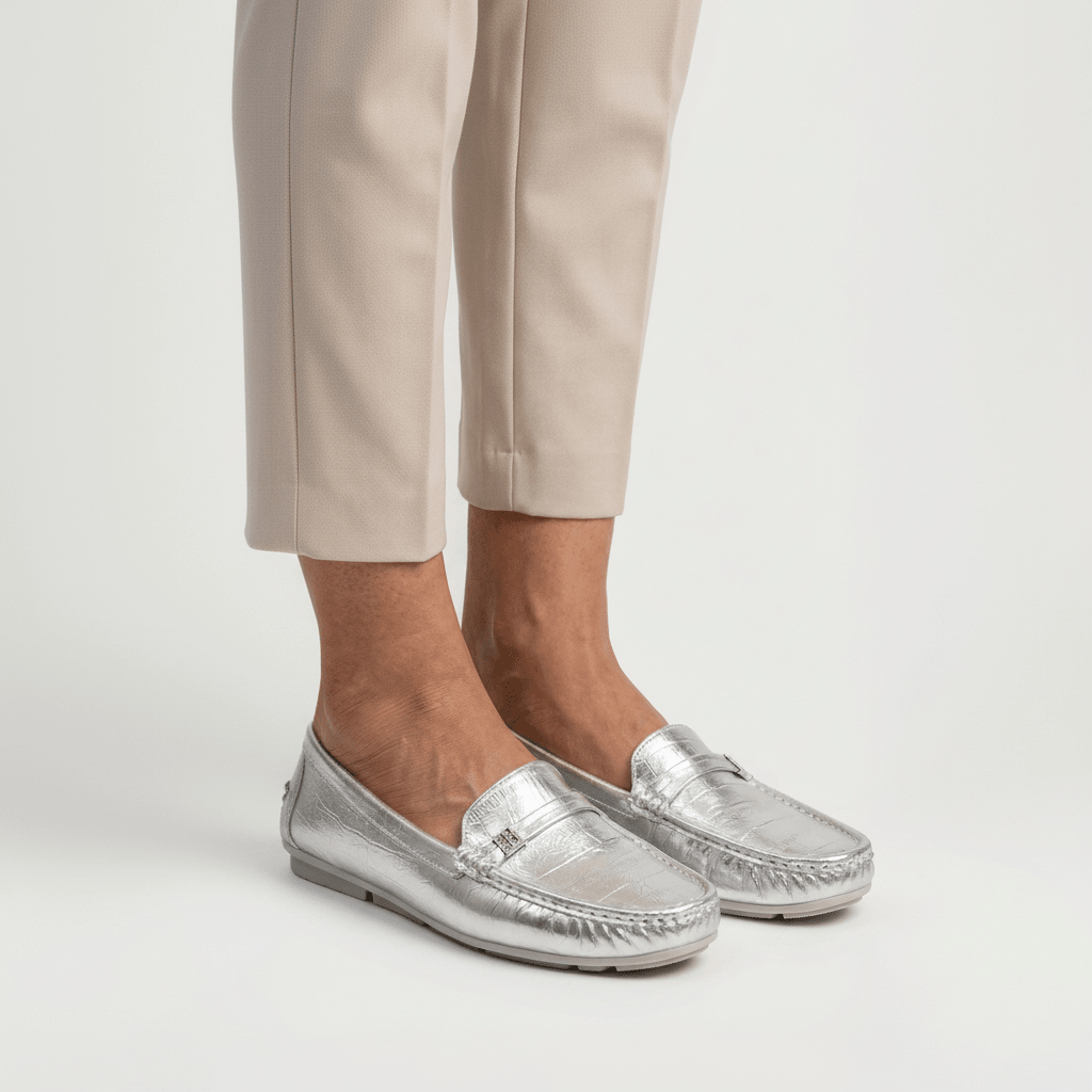 Monaco Glide Loafers - Silver
