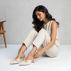 Pearl Embellished - Beige Mules