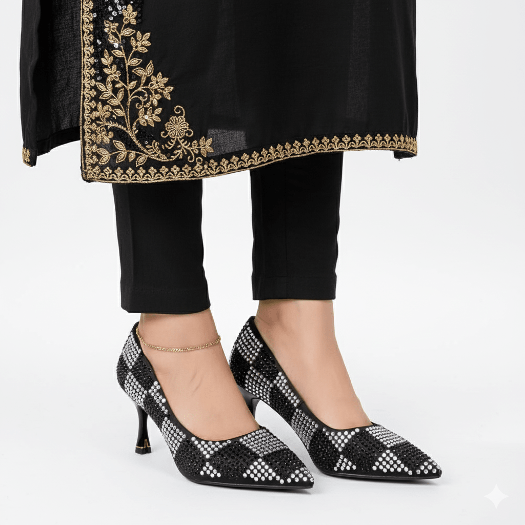Pixie Step - Black Heels