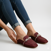 Aria Pearl - Maroon Casual Mules