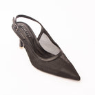 Black pumps for women, three-quarter view