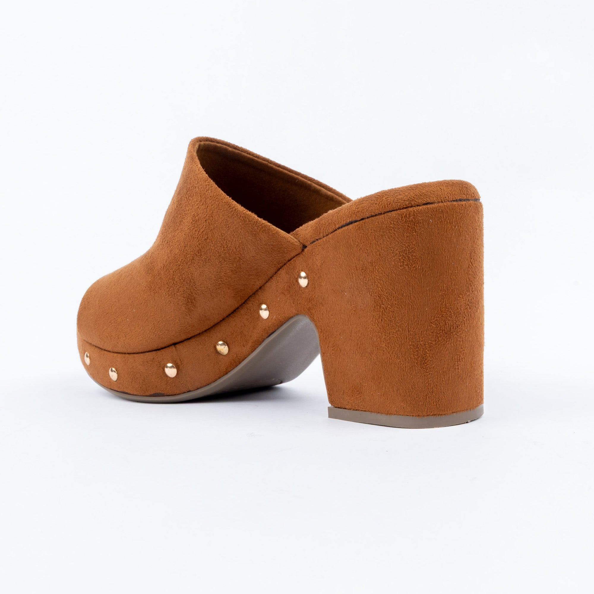 The Studded Clog - Tan — view 5