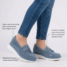 Shadow Stroll – Blue Casual Loafers