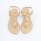 Gold flat sandals for women – Forever Shoe Bazar