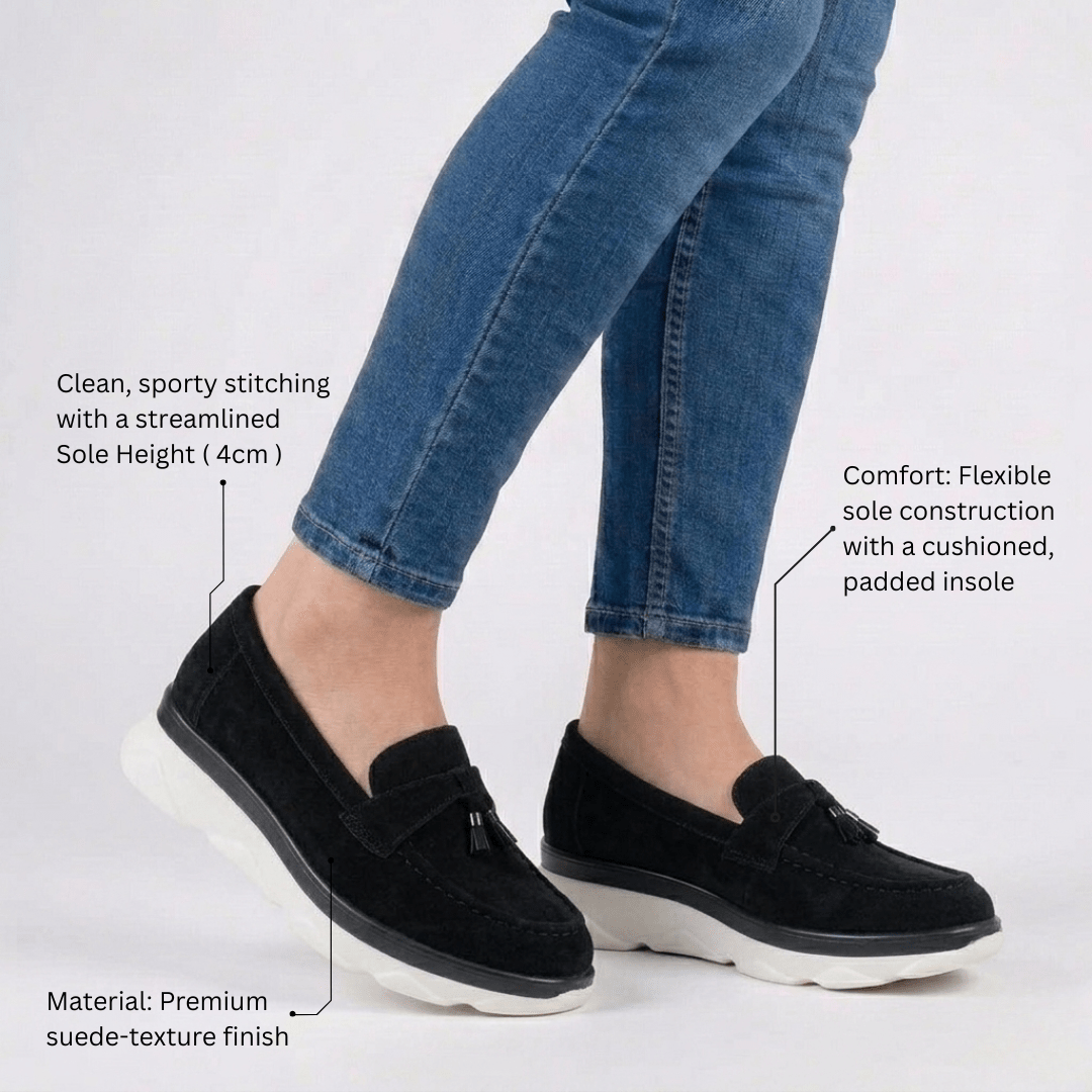 Shadow Stroll – Black Casual Loafers
