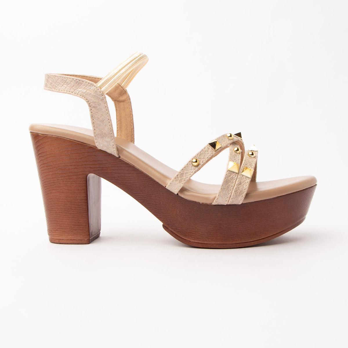 The Studded Croc - Beige — view 5