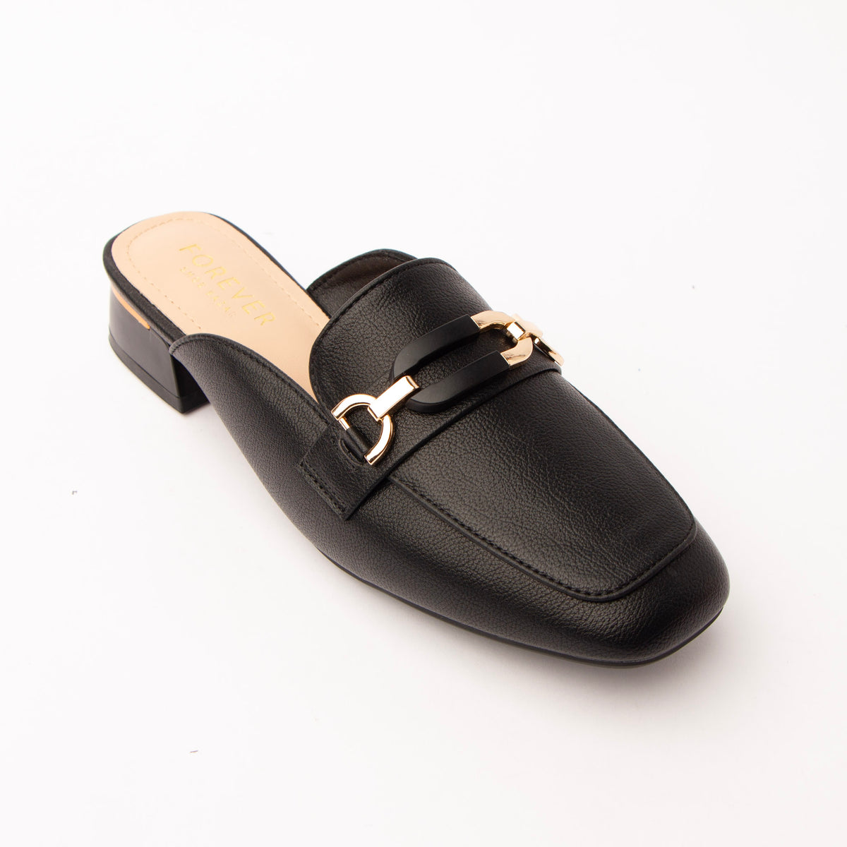 Black horsebit loafer mules for women – Forever Shoe Bazar