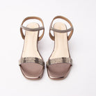 Grey embellished block heel sandals for women – Forever Shoe Bazar