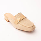 Beige woven loafer mules for women – Forever Shoe Bazar