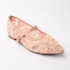 Pink Mary Janes for women, three-quarter view