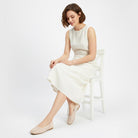 Woven Mesh - Beige Flats Ballerinas - view 2