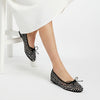 Sparkle Studded- Black Flat Ballerinas