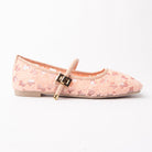 Pink flats for women, side view