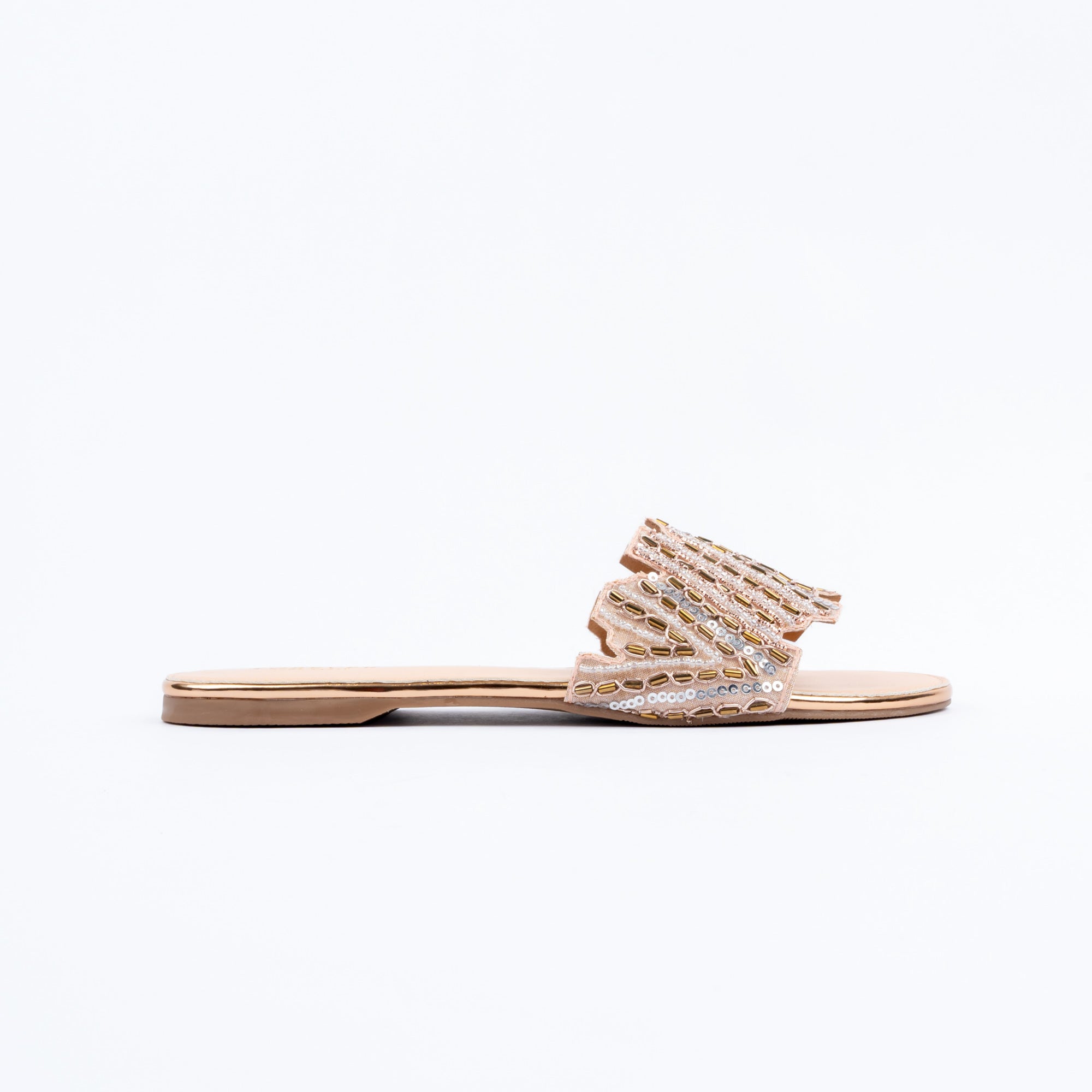Champagne party flats for women – Forever Shoe Bazar