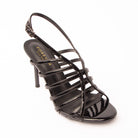 Black sandals for women, three-quarter view