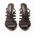 Black mules for women, both shoes from the front