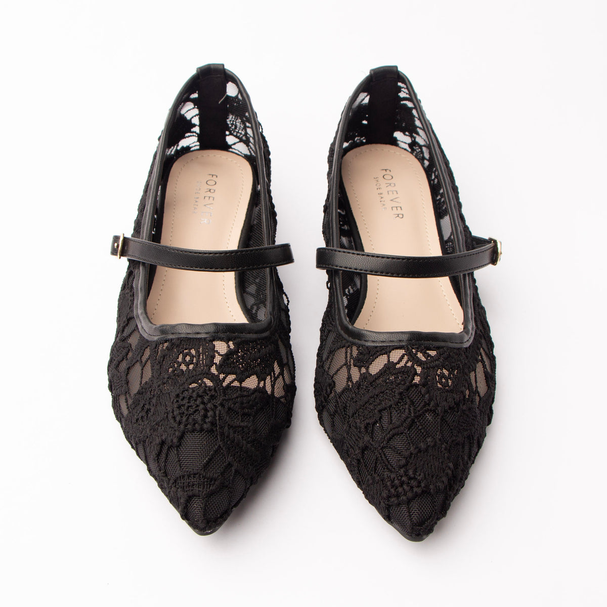 Black Mary Janes for women, both shoes from the front